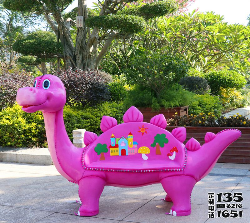 兒童游樂園室內玻璃鋼卡通恐龍動物休閑座椅雕塑 兒童游樂園室內玻璃鋼卡通恐龍動物休閑座椅雕塑