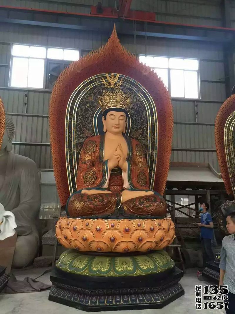 景區(qū)寺廟大型玻璃鋼佛像三圣雕塑 景區(qū)寺廟大型玻璃鋼佛像三圣雕塑