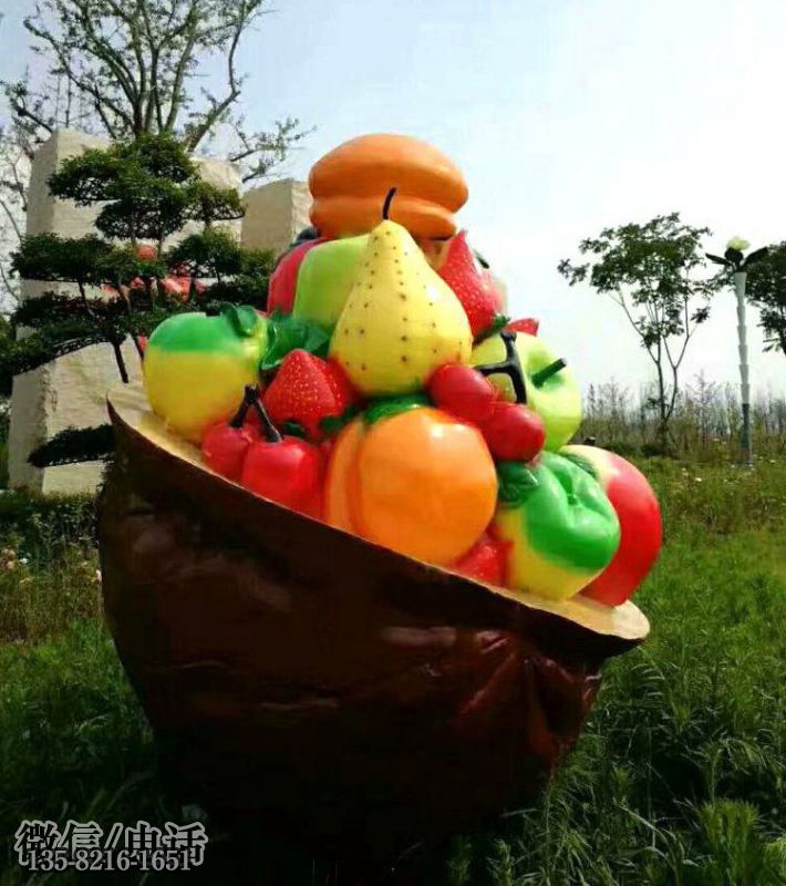 玻璃鋼果籃雕塑 玻璃鋼果籃雕塑